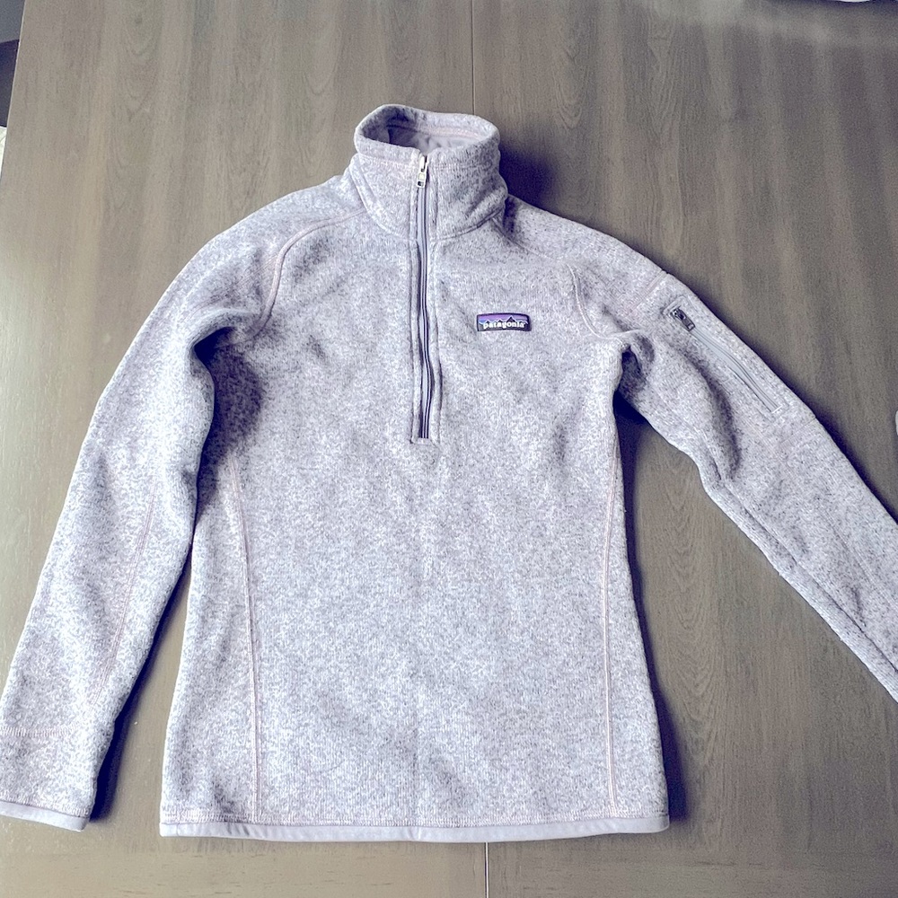 Patagonia girls 1/4 zip gray sz XXS excellent condition sweater pullover